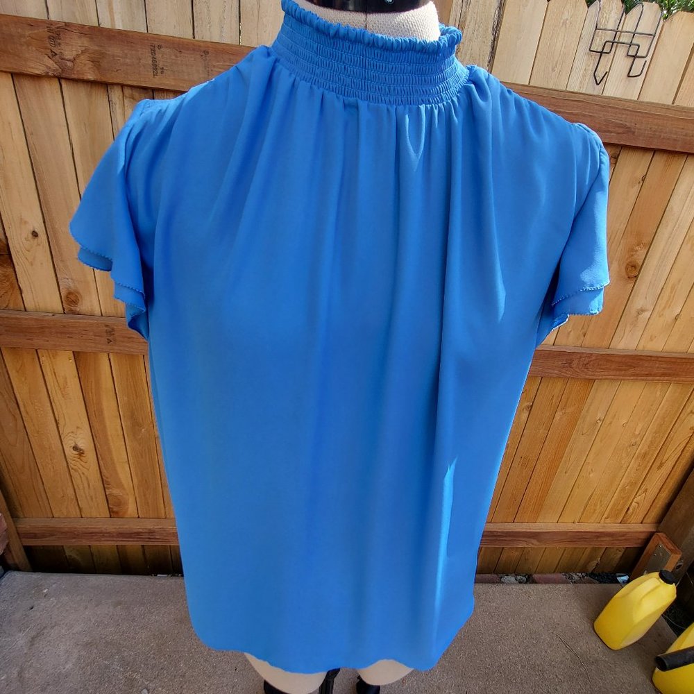 Halogen Women's smock neck and shoulder top MEDIUM